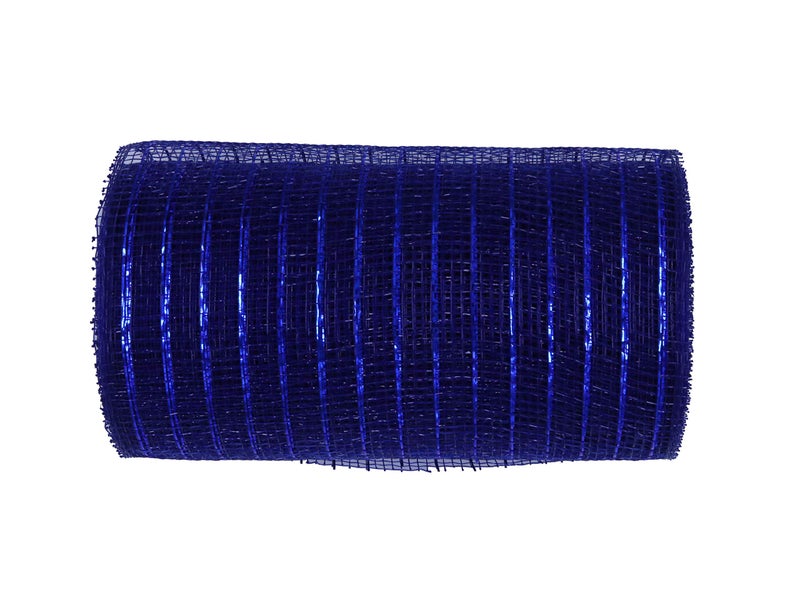 6 inch x 30 feet(10 Yards)-YYCRAFT Metallic Poly Mesh Ribbon(Navy)